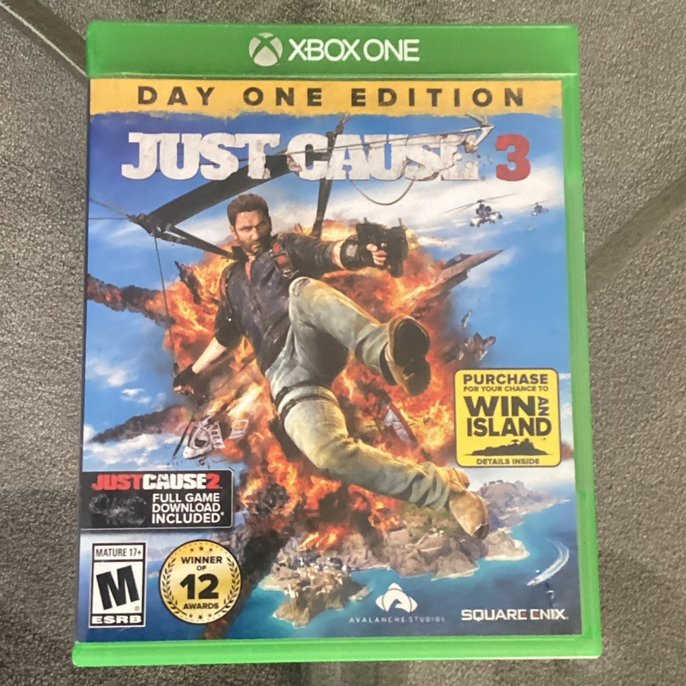 Just Cause 3 Day One Edition Xbox One - Blue & Green Cover